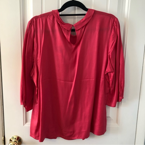 Boden Bella Scoop Neck Pink Silk Blouse Size 16 - Picture 3 of 6
